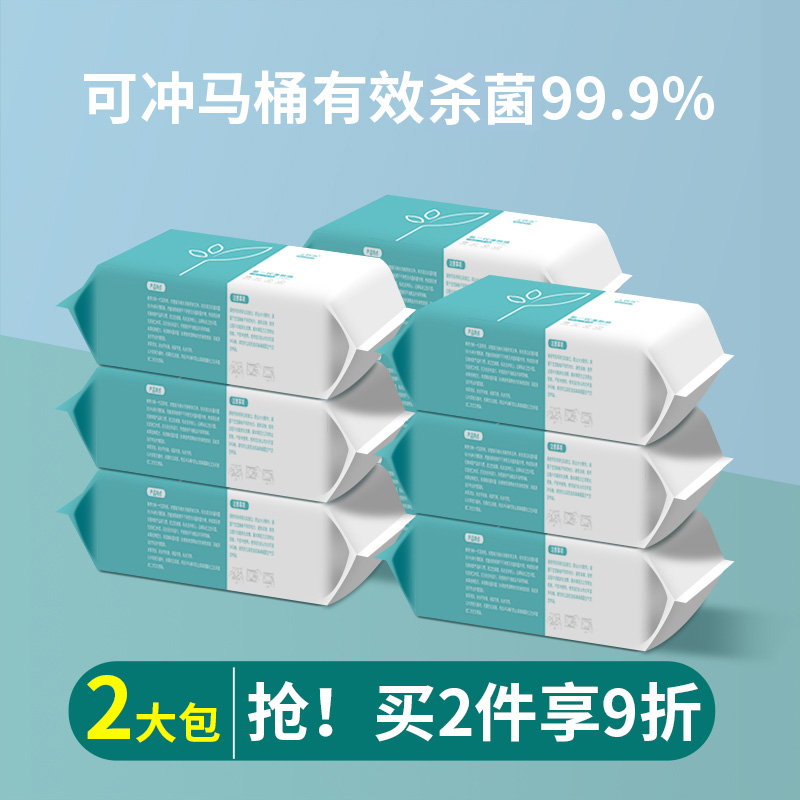 氏氏美家庭实惠装100抽湿厕纸