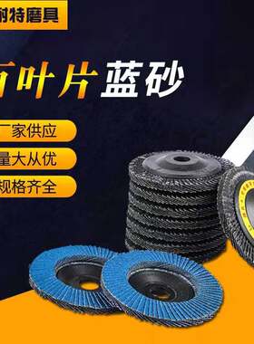 浩耐特百叶片蓝砂抛光片100型平面砂布砂纸打磨片不锈钢专用页轮