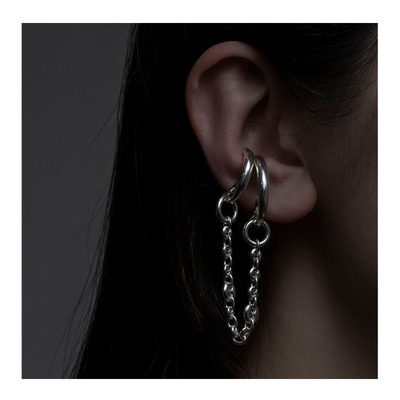 SUTP冷淡风设计耳环女2025新创意耳饰高级感小众甜酷耳夹