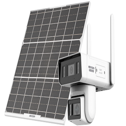 海康威视400万双摄太阳能摄像机