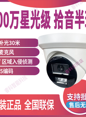 海康威视600万POE网络监控高清越界侦测内置麦克DS-2CD3366WDV3-I