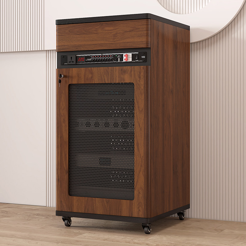 功放机柜专业音响机柜影院功放机架KTV设备柜带U条视听柜子功放柜