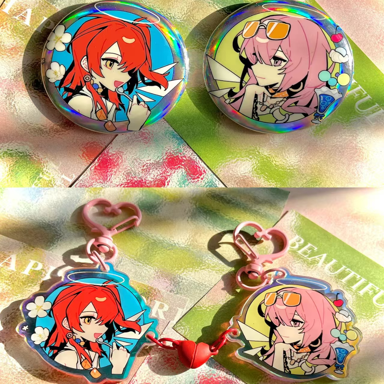 方舟周边同人自制高颜值能天使蕾缪安蕾缪乐亚克力磁吸挂件吧唧