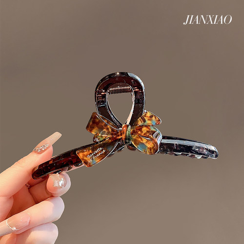 鲨鱼夹亚克力日韩蝴蝶结发抓