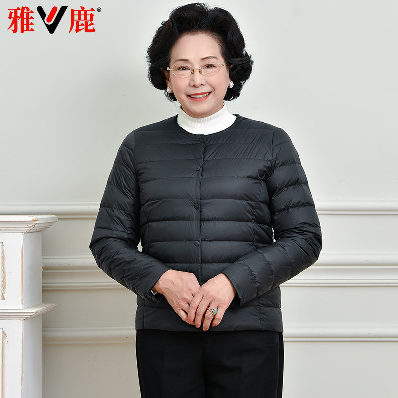 雅鹿轻薄羽绒服内胆中老年打底衫