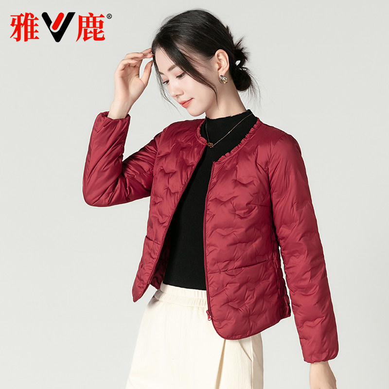雅鹿短款时尚羽绒服马甲