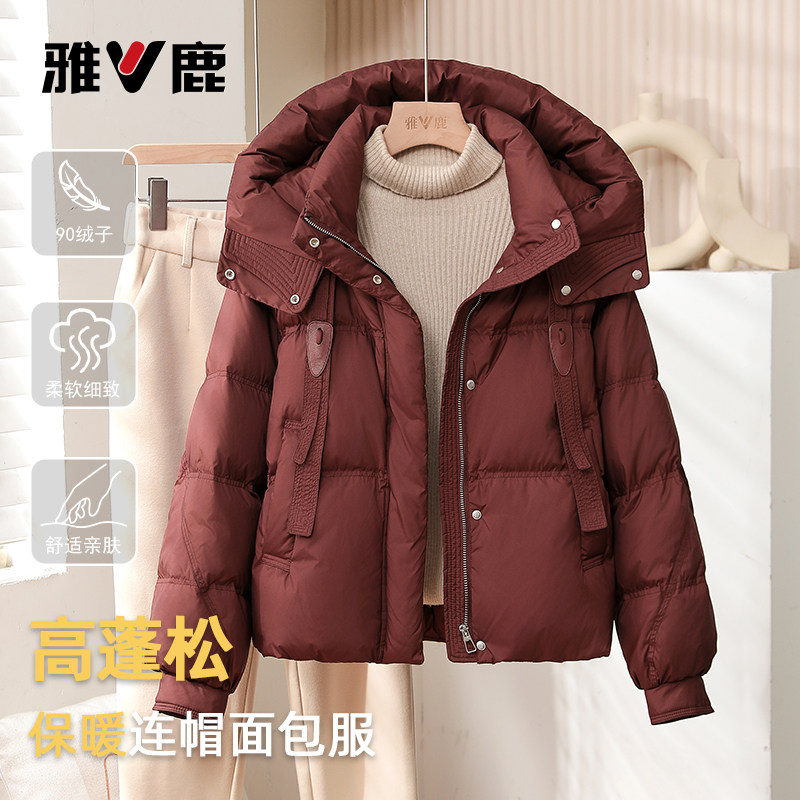 雅鹿·纯彩地带韩版百搭羽绒服