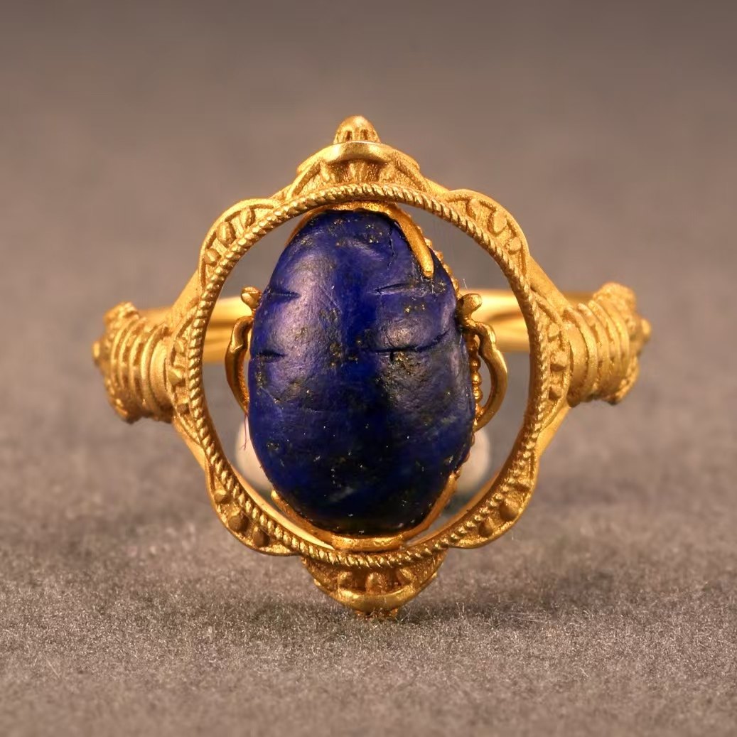 18K金女款古法开口戒指