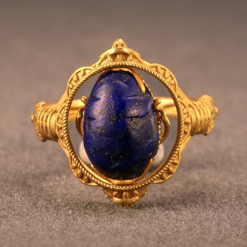 18K金女款古法开口戒指