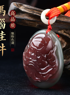 天然玛瑙原石男女士玉石手把件佛头手持把玩青玉挂件佛公饰品