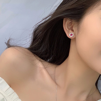 洛世奇冷淡新款耳环银耳饰风耳钉设计感元素2020年采用施华女纯