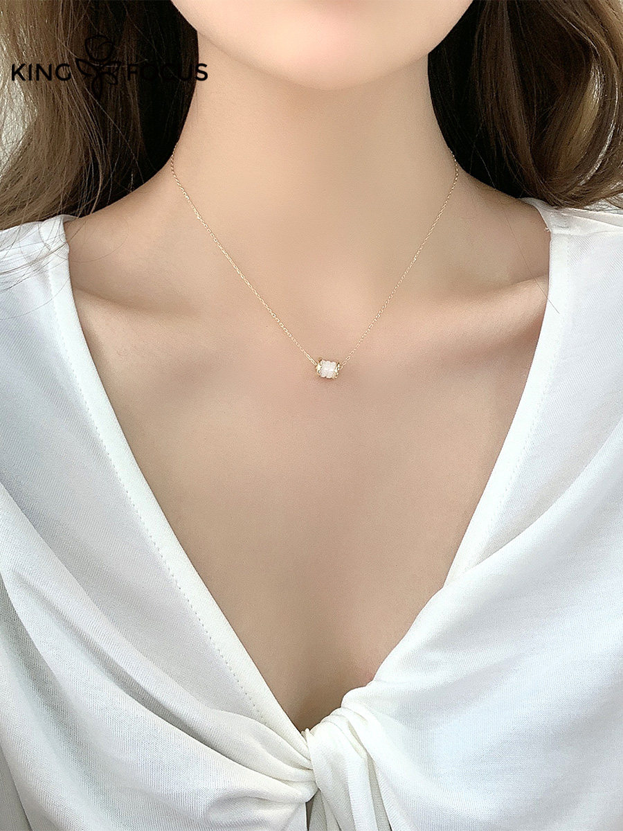 彩金小蛮腰施华元素感轻奢设计女纯银项链锁骨洛世奇链女小众采用