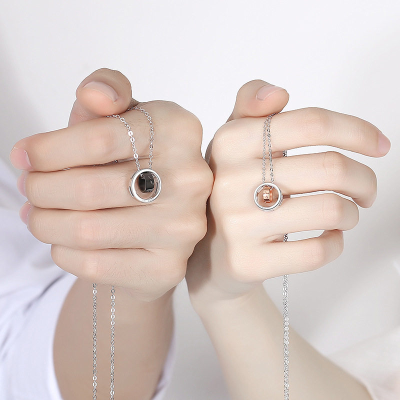 项链简约新款套美女与韩版情侣骨链野兽链锁宝艺龙s925纯银森系