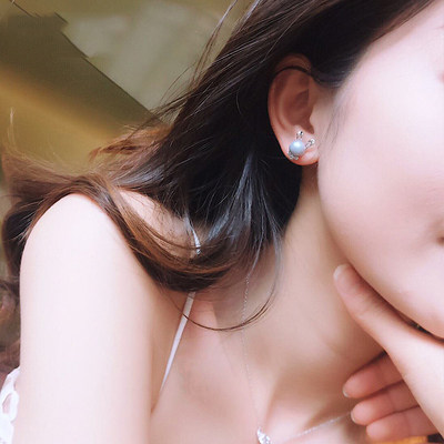 新款潮纯银施华设计感耳钉采用珍珠小众网红洛世奇2019兔子元素女