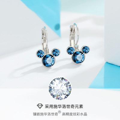 高级感潮施头轻奢2020年耳环女世奇网红新款老鼠华洛气质水晶韩国