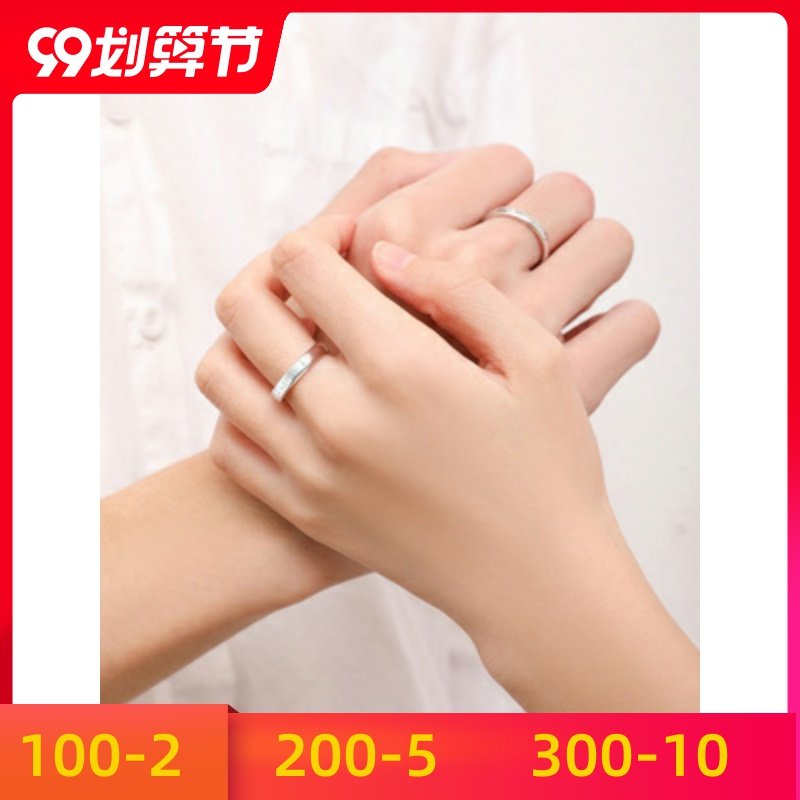 个性戒指小众女纯银洛世奇戒指环时尚采用简约情侣对一对元素施华