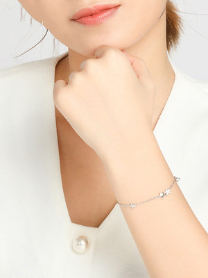 设计手链女星星ins洛世奇简约小众925纯银手施华饰品元素采用个性