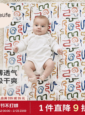 cutelife婴儿竹棉隔尿垫宝宝防水轻薄透气四季可用不闷热夜晚舒睡