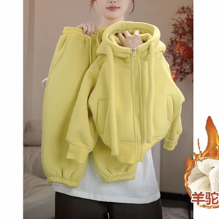 女男童童装秋冬季2025新款卫衣洋气男孩套装加绒百搭保暖上衣裤子