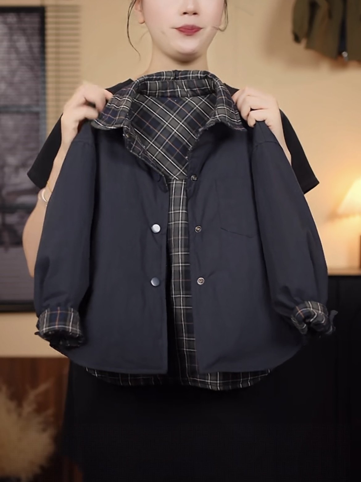 女男童加厚棉服2025秋冬季儿童洋气假两件夹棉儿童外套双面穿棉衣