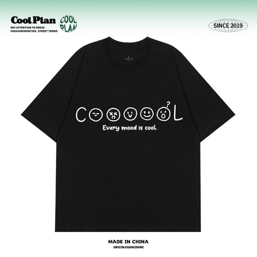 COOOOOL | 创意字母设计感美式涂鸦宽松高街潮牌短袖t恤男女同款