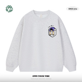 我美式 ok创意假口袋休闲咔叽男女上衣小众设计感春秋圆领卫衣