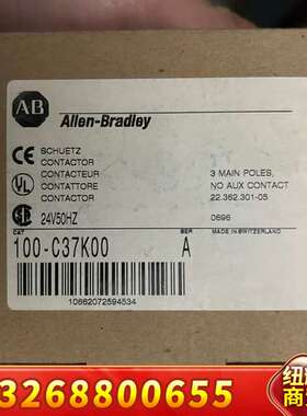 100-C37K00 ABB接触器，正品未使用，工程议价
