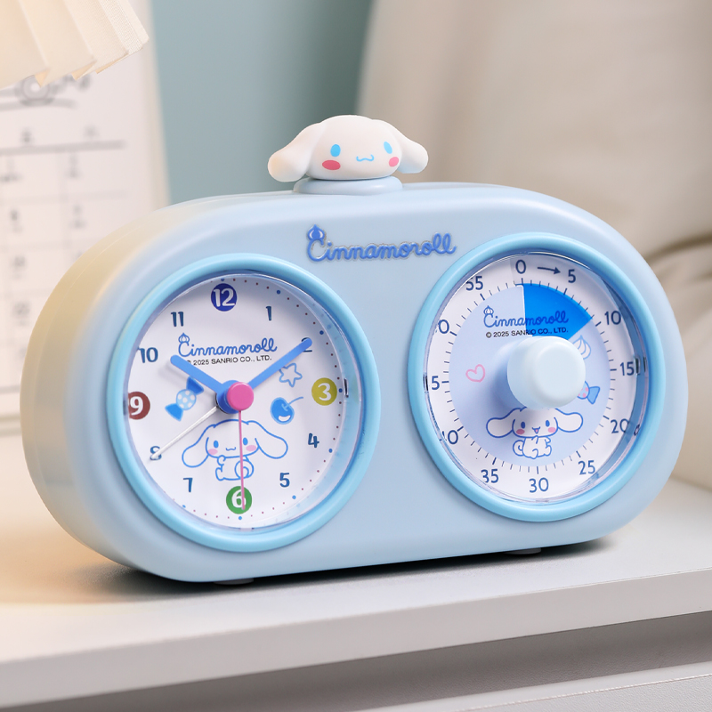 玉桂狗儿童女孩高中生小学生学习专用时钟闹钟定时倒计时器二合一