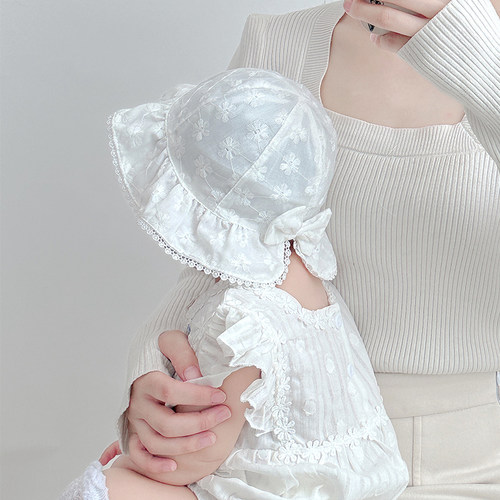 0一3月婴儿帽子秋季薄新生儿防晒超萌渔夫帽小月龄帽童秋冬遮阳帽