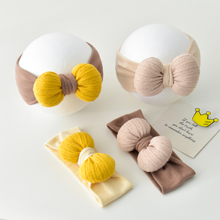 婴儿发带夏季 护囟门帽子女宝宝发饰纯棉超萌新生儿发带小月龄头箍