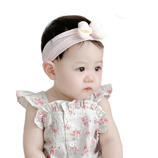 婴儿发带夏季薄洋气女童花朵头饰新生儿胎帽女宝宝遮头囟脑门帽子