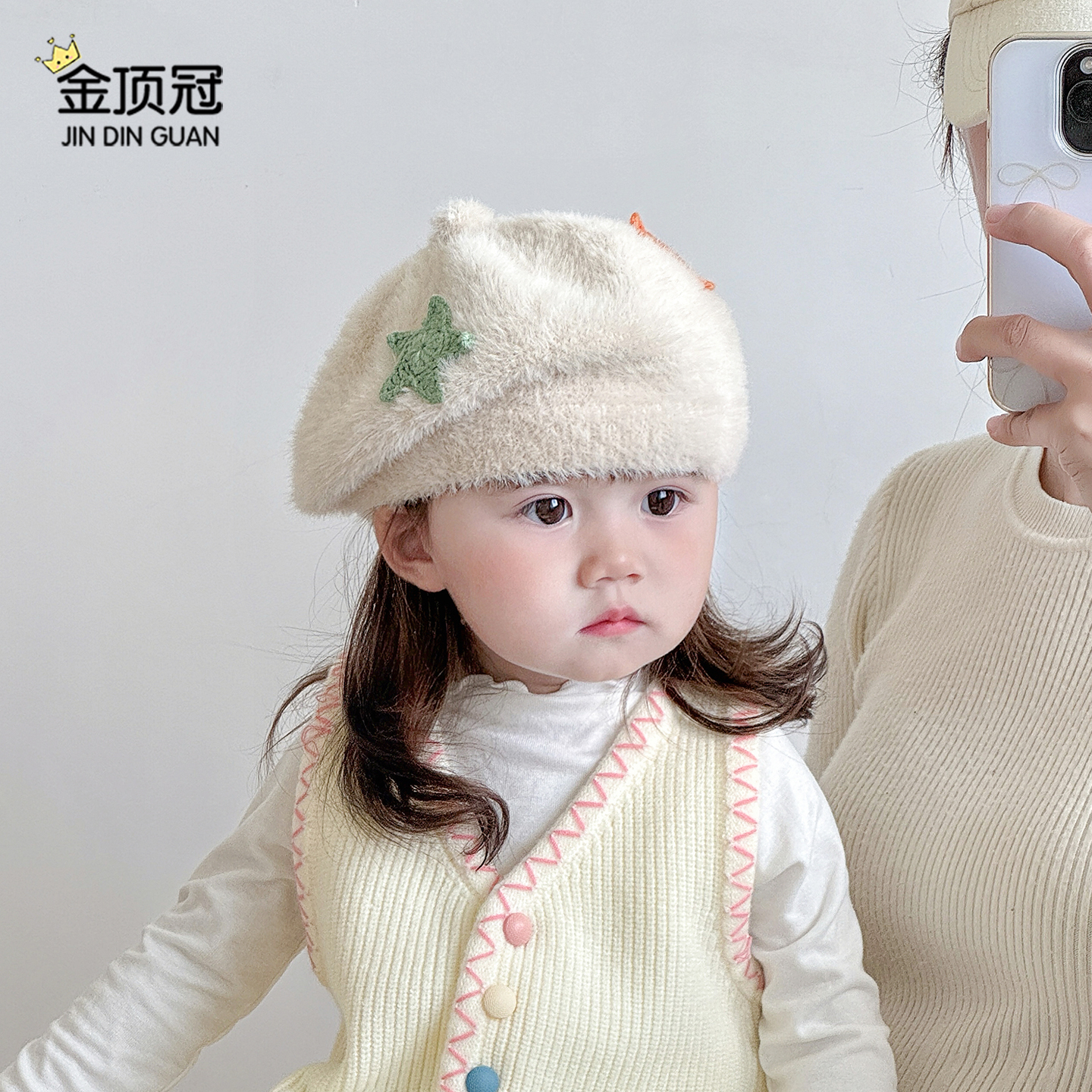 儿童贝雷帽女童帽子春秋季