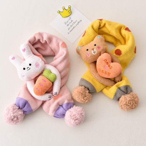 儿童小围巾秋冬季保暖可爱公主潮