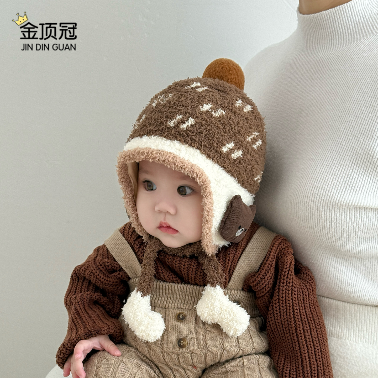 宝宝帽子秋冬季毛绒帽可爱超萌