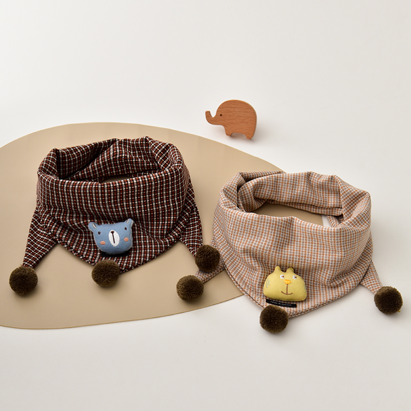 宝宝围巾秋冬保暖儿童围脖男童女童可爱百搭春秋薄款三角巾脖套潮