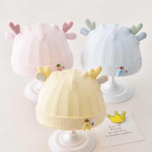 专业为新生儿设计的纯棉胎帽