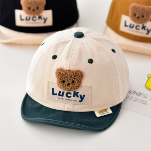 春秋婴儿帽子金顶冠鸭舌帽