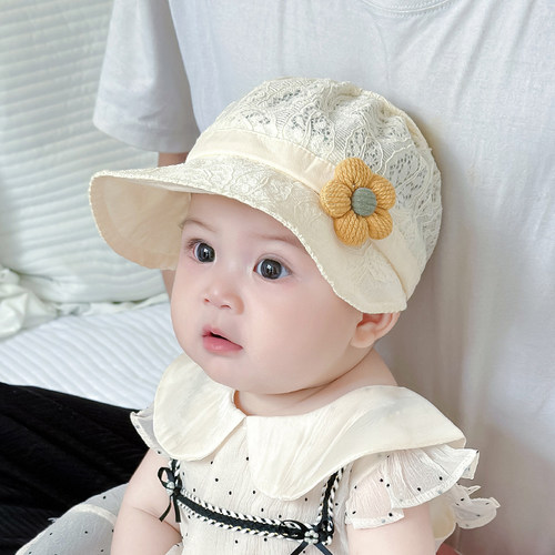 婴儿帽子夏季薄款宝宝遮阳帽