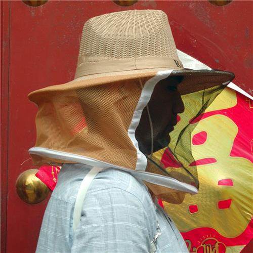 防蜂帽养蜂透气型专用全套遮脸夏季加厚防蚊采抓收放捕蜜蜂防蜂罩