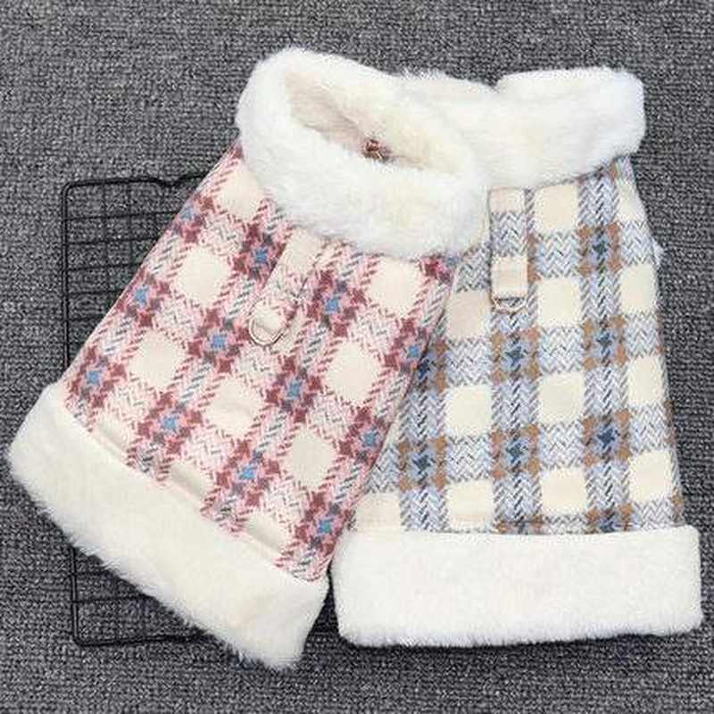 休闲小鹿犬冬天小奶狗衣服男套装春秋保暖宠物款毛绒睡衣秋冬季