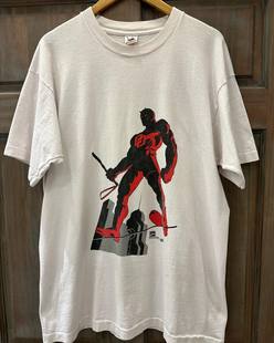 vintage潮復古高街chic純棉T恤 marvel漫威漫畫死侍夜魔俠周邊短袖