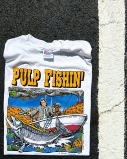 pulp fishin卡通动漫简约基础穿搭印花美式古着Vintage短袖T恤