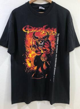 美式古着Vintag slipknot乐队音乐发烧友宽松高街创意超火短袖T恤