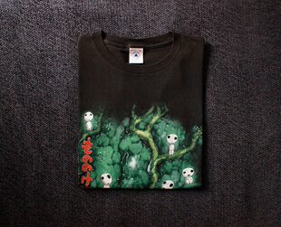 80年代宫崎骏经典动画片复古着T恤oldschool阿美咔叽趣味设计感