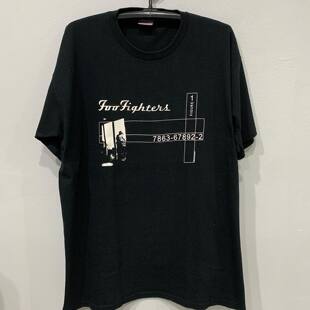 美式古着Vintage Foo Fighters 2002巡回演唱会宽松潮牌短夏季T恤