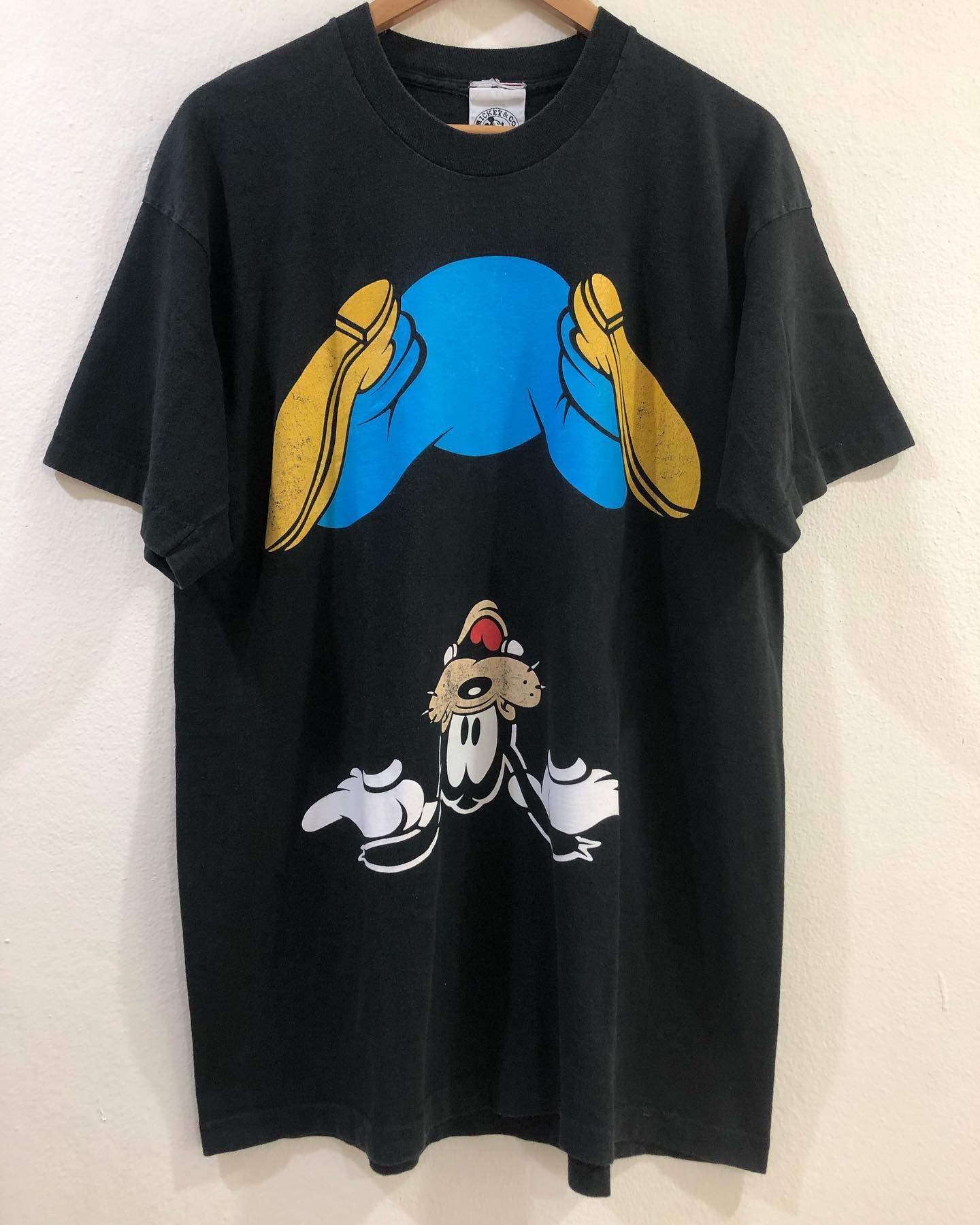 美式古着vintage 米老鼠短袖高街t恤休闲ins超火半截袖oversize