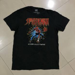 superman蜘蛛侠动漫风男女情侣款暗黑短袖T恤酷飒超火oversize