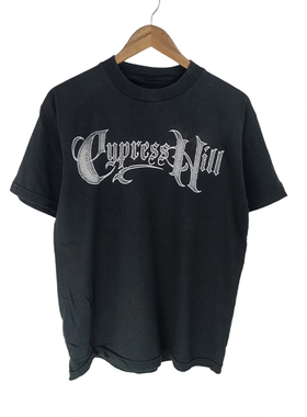 美式古着vintage Cypress Hill墓园三人组简约风嘻哈T恤街头短袖