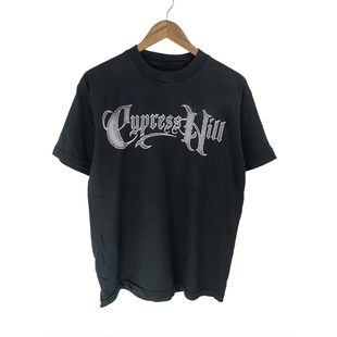 美式古着vintage Cypress Hill墓园三人组简约风嘻哈T恤街头短袖