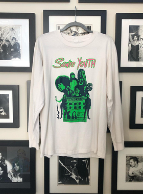 美式古着vintage 西海岸大码长袖T恤Sonic Youth 90s Kool Thing